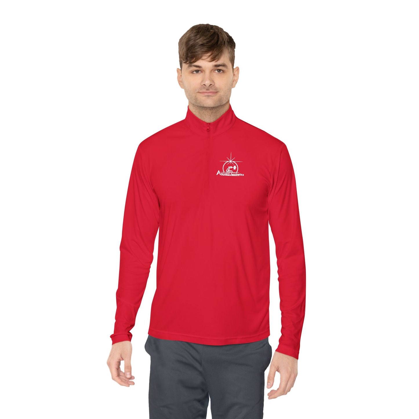 Quarter-Zip Sweatshirt - Norse Mythology Gym Wear by Asgard Aesthetics