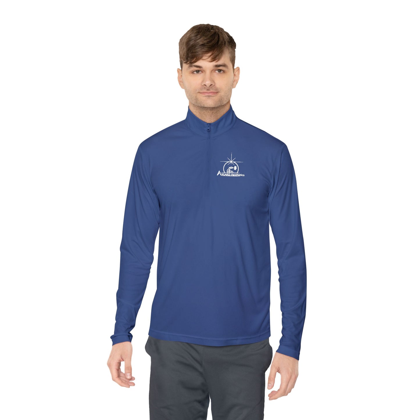 Quarter-Zip Sweatshirt - Norse Mythology Gym Wear by Asgard Aesthetics
