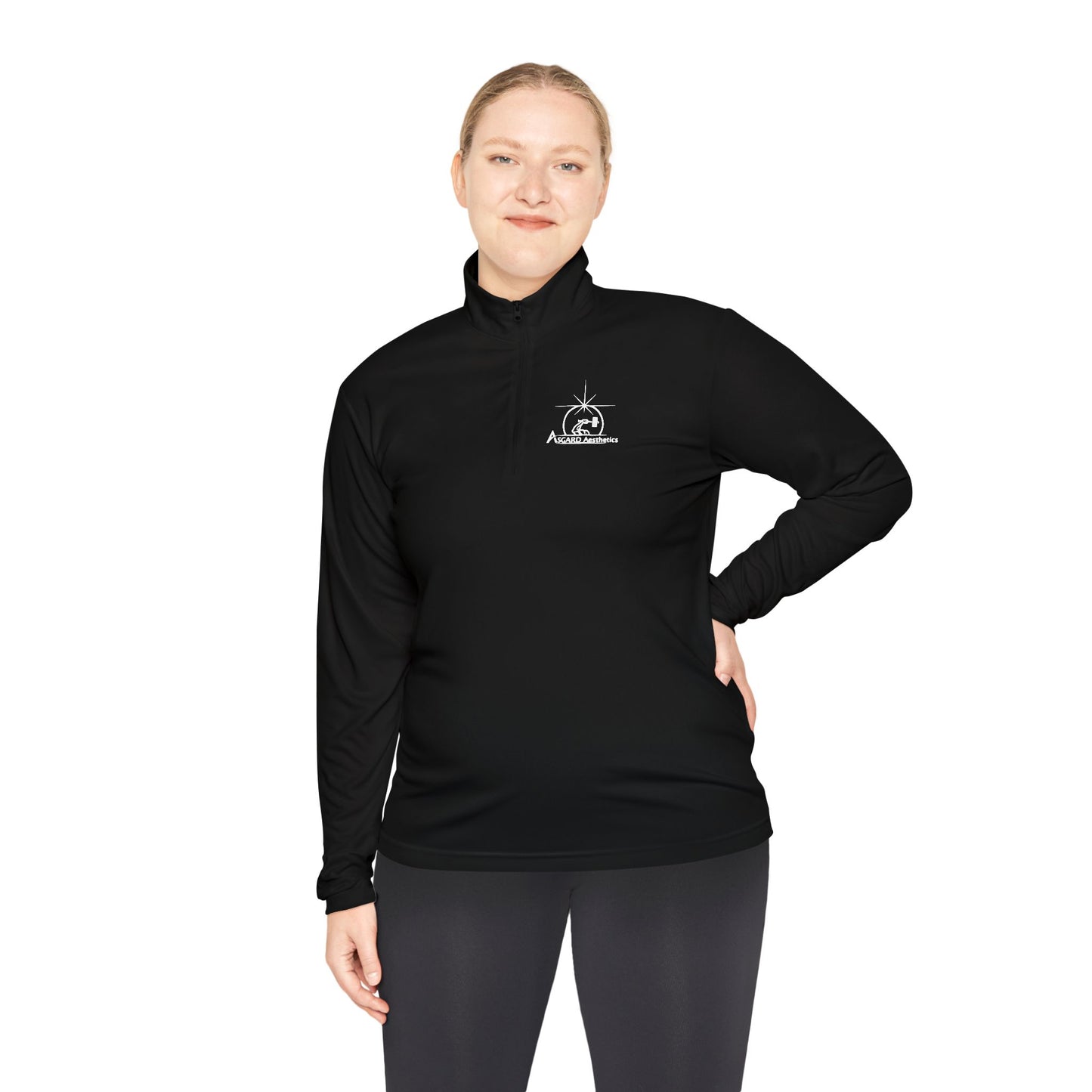 Quarter-Zip Sweatshirt - Norse Mythology Gym Wear by Asgard Aesthetics