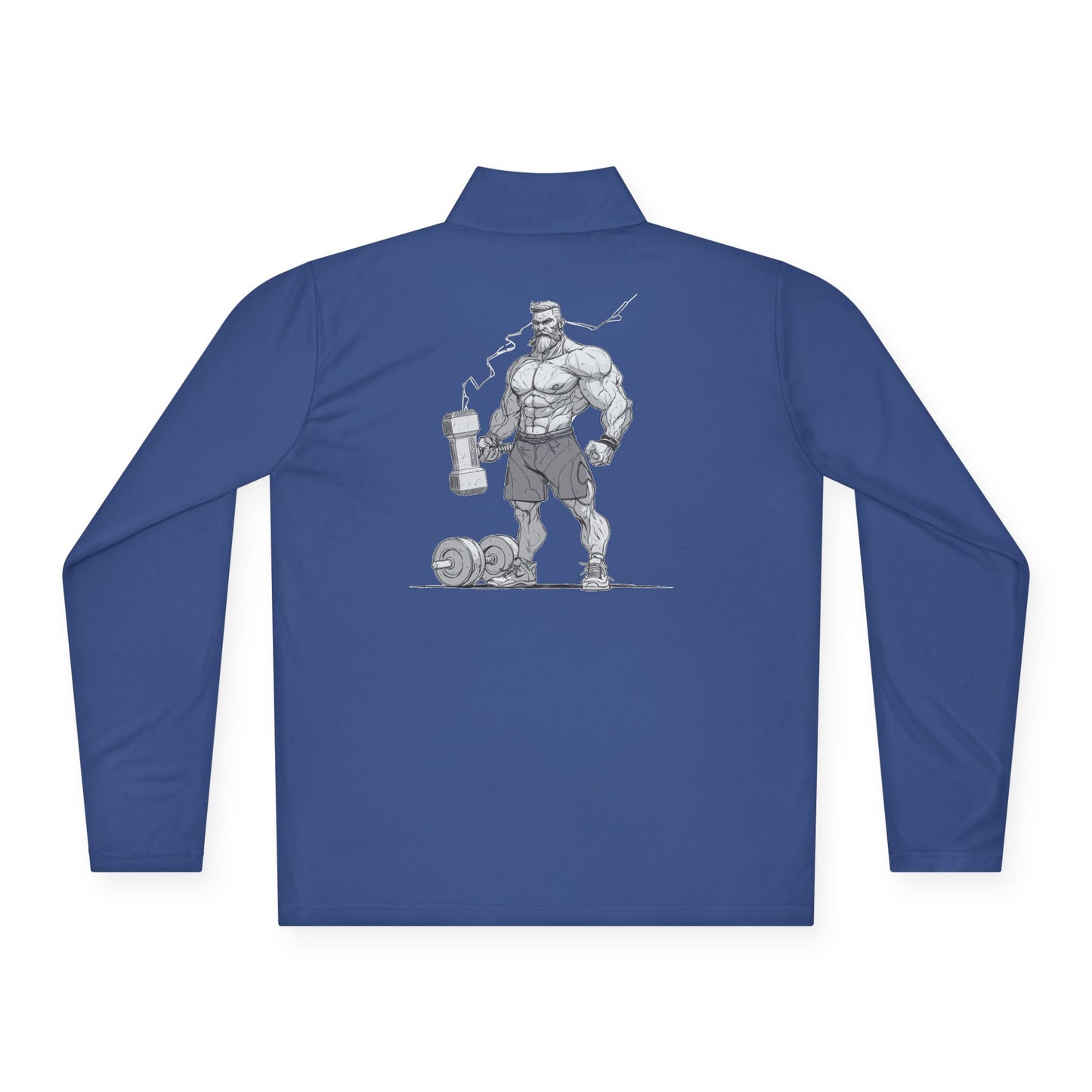 Quarter-Zip Sweatshirt - Norse Mythology Gym Wear by Asgard Aesthetics