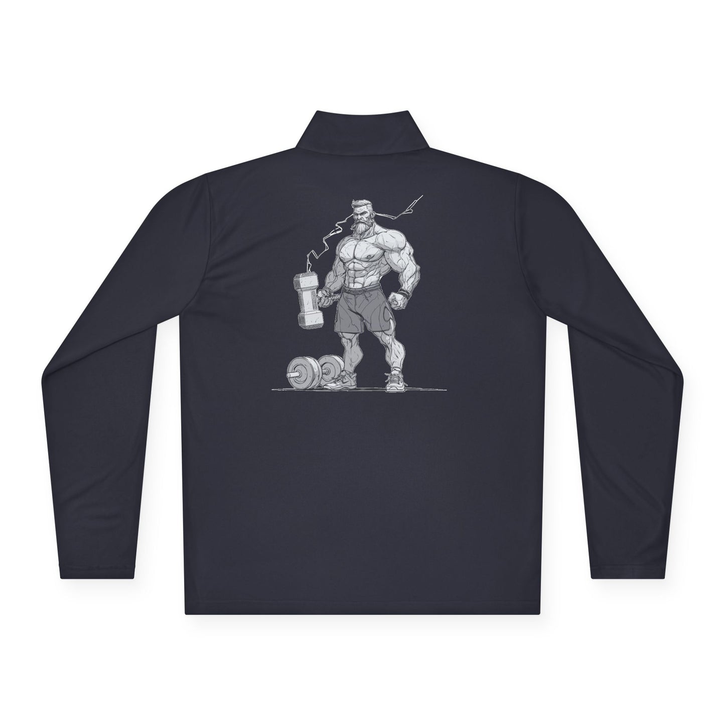 Quarter-Zip Sweatshirt - Norse Mythology Gym Wear by Asgard Aesthetics