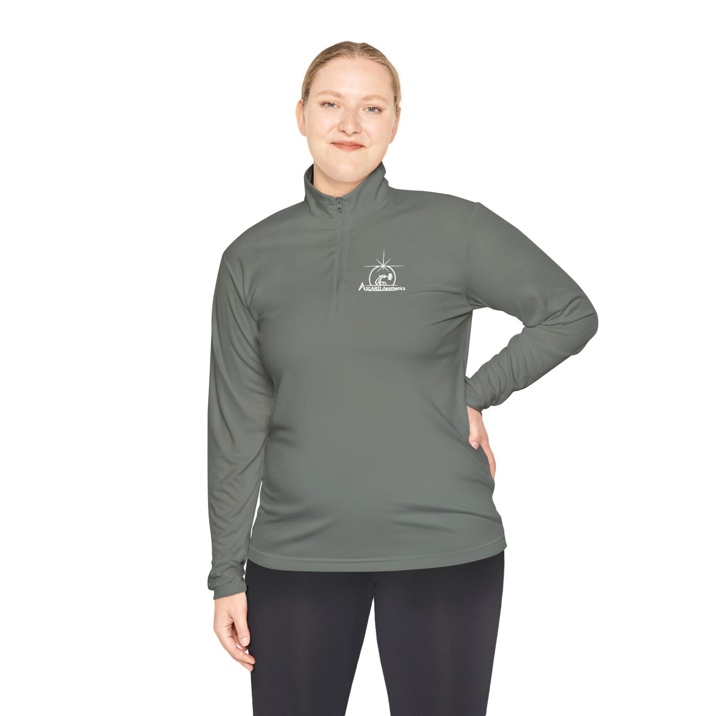 Quarter-Zip Sweatshirt - Norse Mythology Gym Wear by Asgard Aesthetics