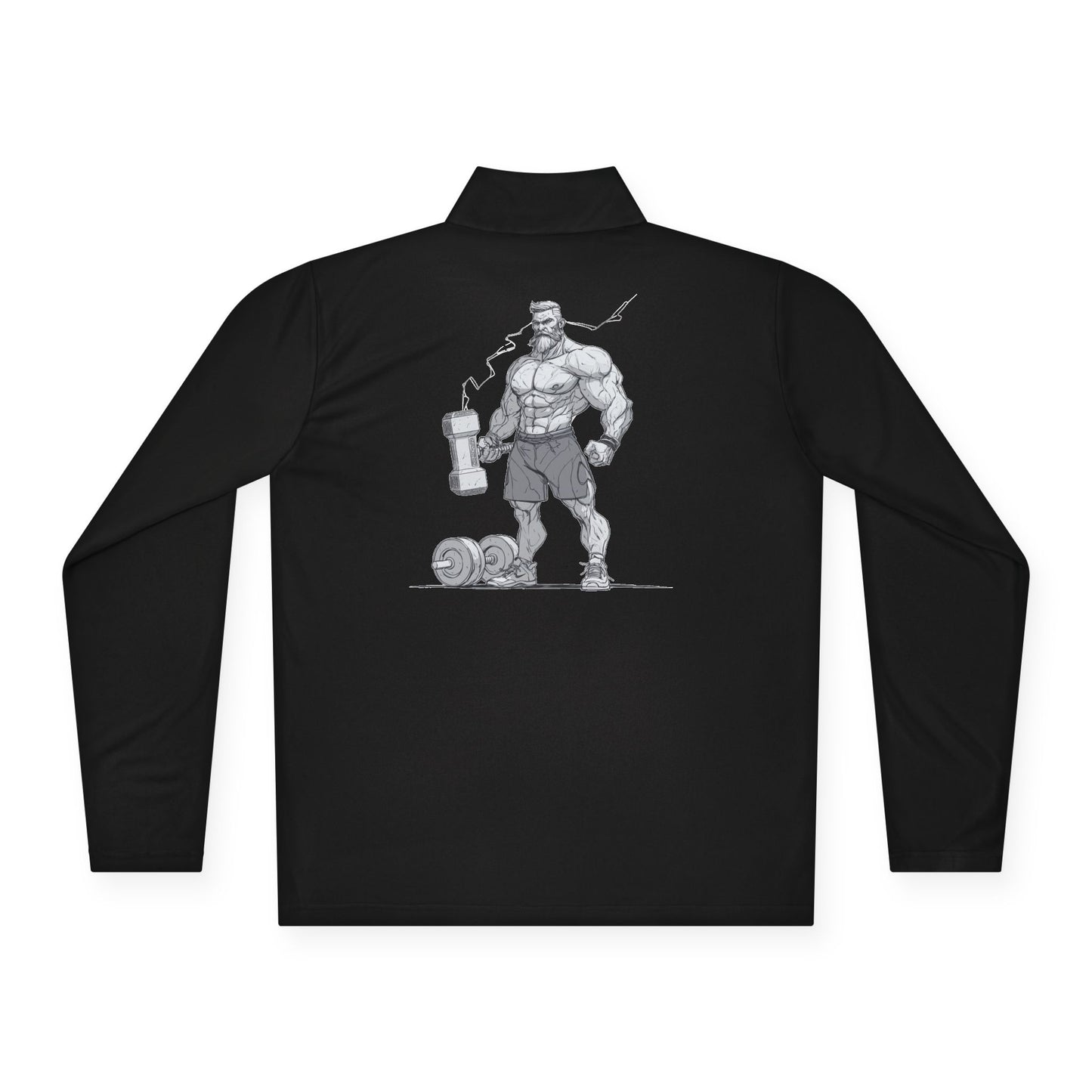 Quarter-Zip Sweatshirt - Norse Mythology Gym Wear by Asgard Aesthetics