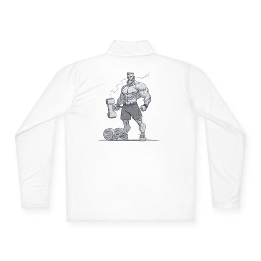 Quarter-Zip Sweatshirt - Norse Mythology Gym Wear by Asgard Aesthetics
