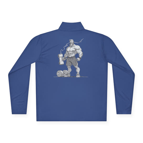 Quarter-Zip Sweatshirt - Norse Mythology Gym Wear by Asgard Aesthetics