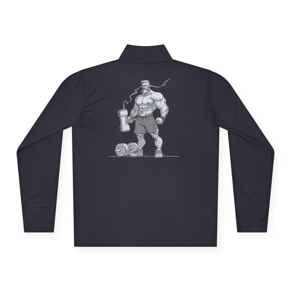 Quarter-Zip Sweatshirt - Norse Mythology Gym Wear by Asgard Aesthetics