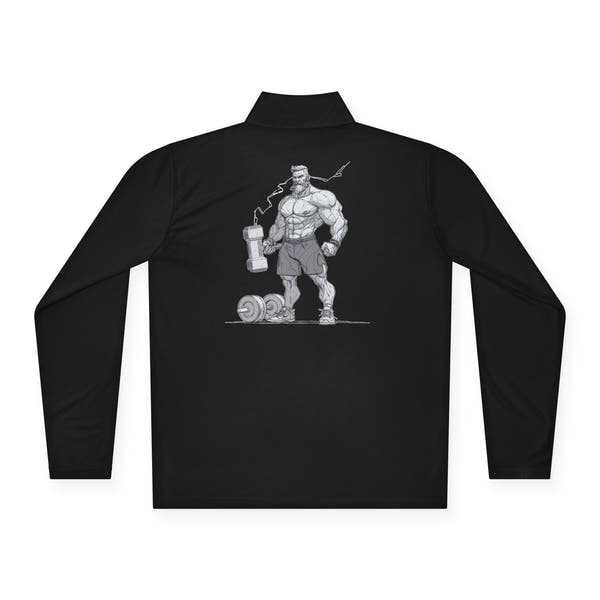 Quarter-Zip Sweatshirt - Norse Mythology Gym Wear by Asgard Aesthetics